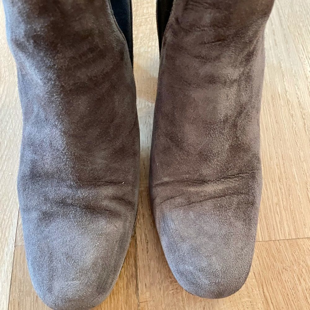 ✨HP✨Gray suede leather ankle boots from Tomorrowland - Picture 4 of 6